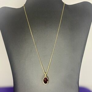 GOLD GARNET NECKLACE